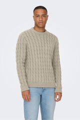 Only & Sons Jersey cuello redondo gris