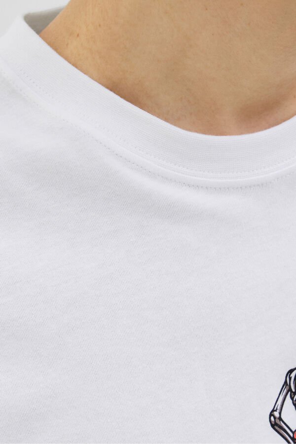 Jack & Jones Camiseta regular fit estampada blanco