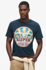 Superdry  Camisola de manga curta  azul