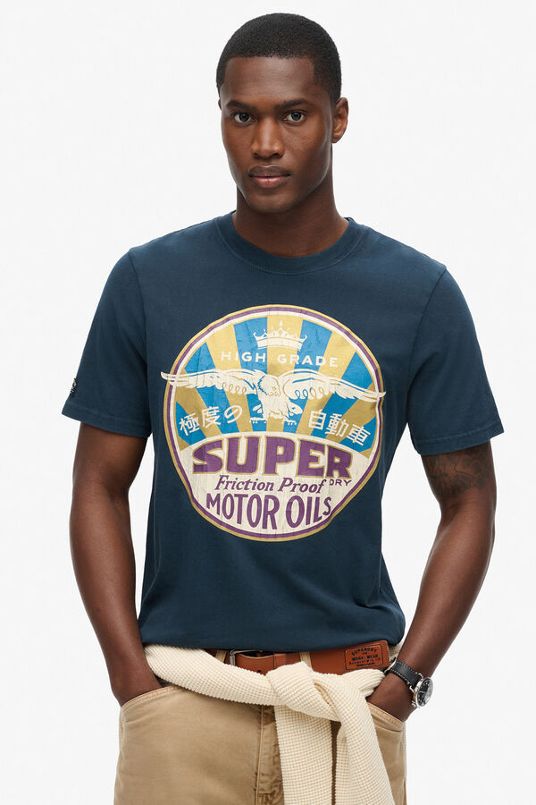Superdry  Camisola de manga curta  azul