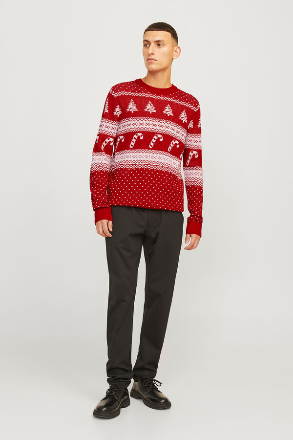Jack & Jones Jersey navide&ntilde;o jacquard rojo