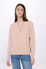 Springfield Suéter com riscas em relevo rosa