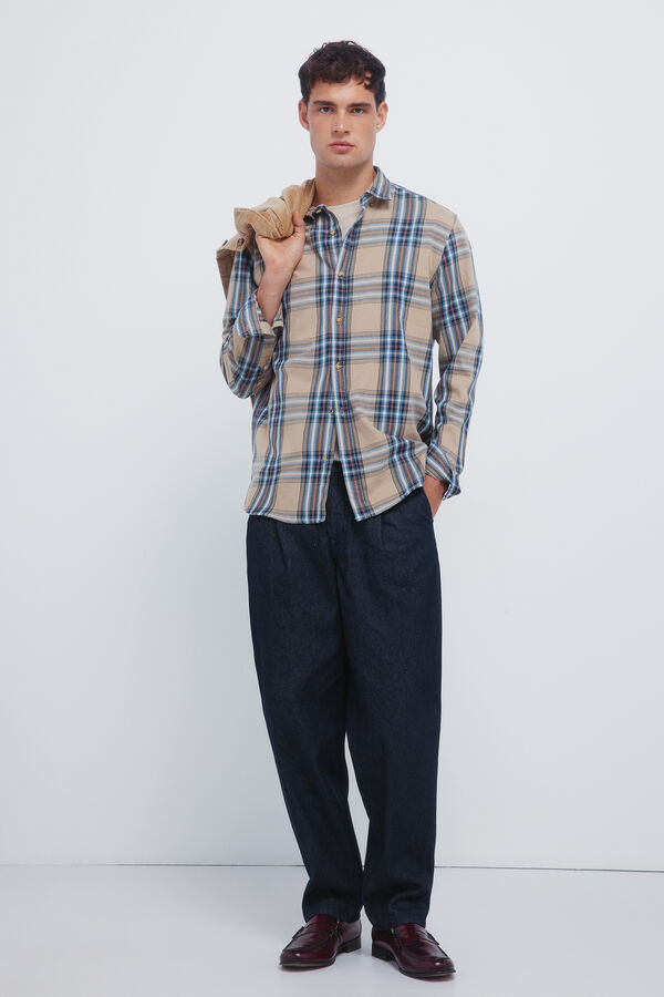 Springfield camisa xadrez tartan amarelo