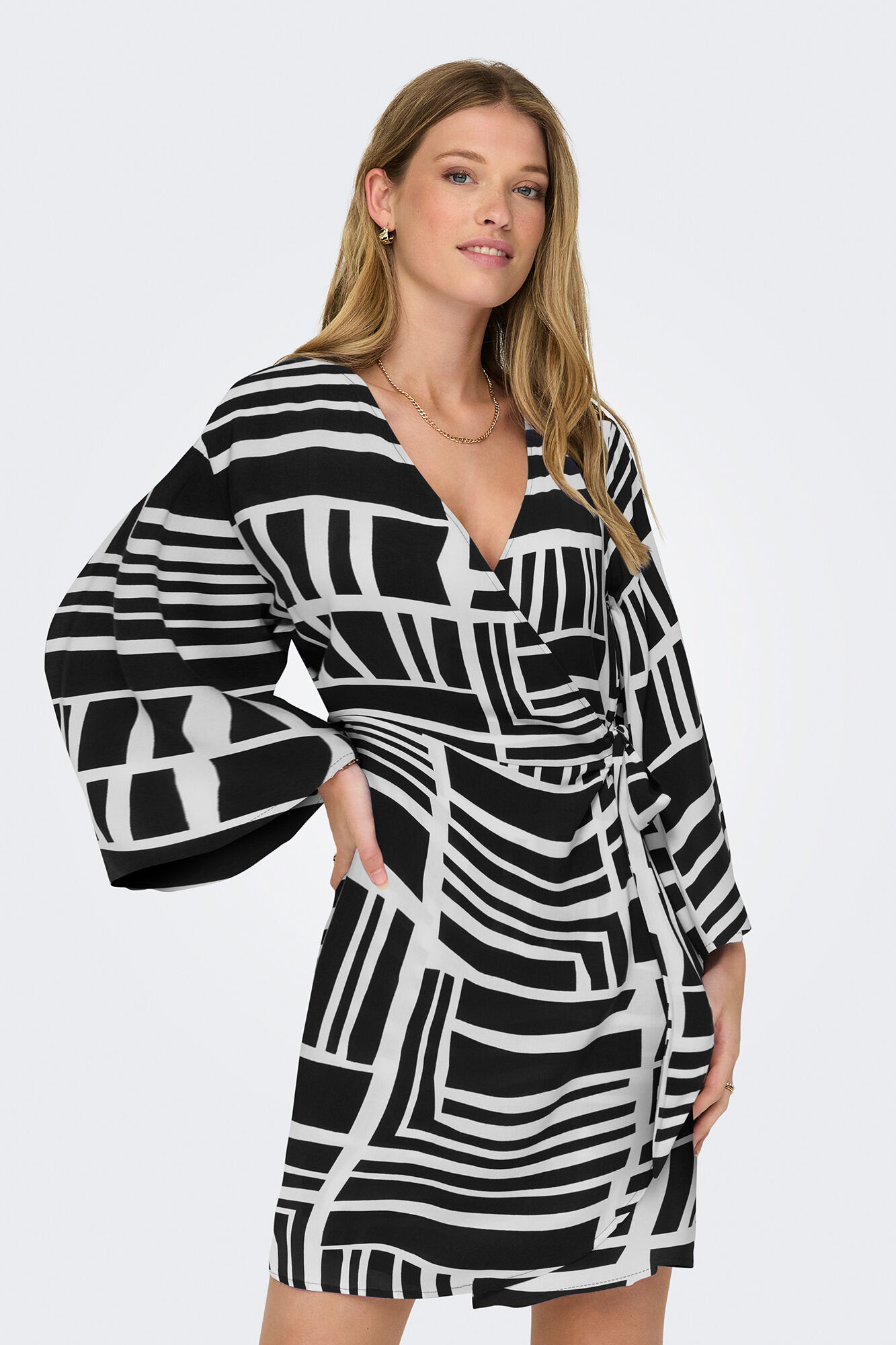 JDY Vestido curto cruzado