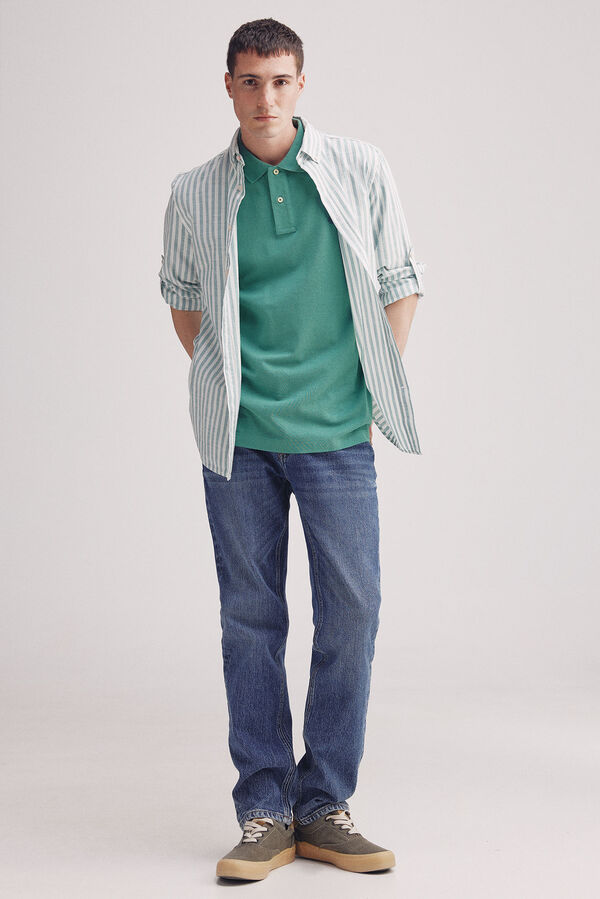 Springfield Polo piqué básico regular fit verde
