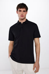 Springfield Polo piqu&eacute; estructura relax negro