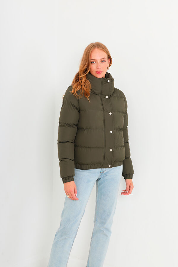 Brave Soul Plum&iacute;fero acolchado kaki