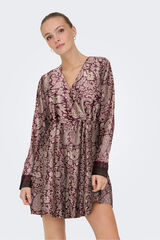 Only Vestido corto satinado estampado