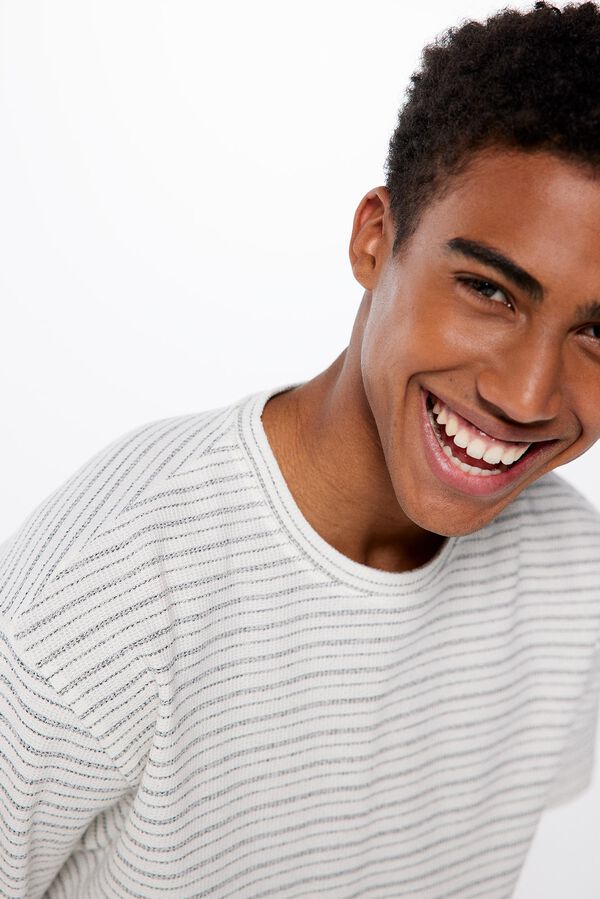 Springfield Camiseta r&uacute;stica rayas marfil