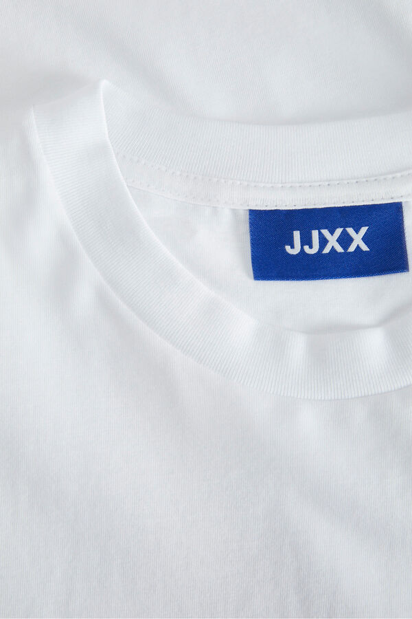 Jack & Jones Camiseta estampada com manga japonesa branco