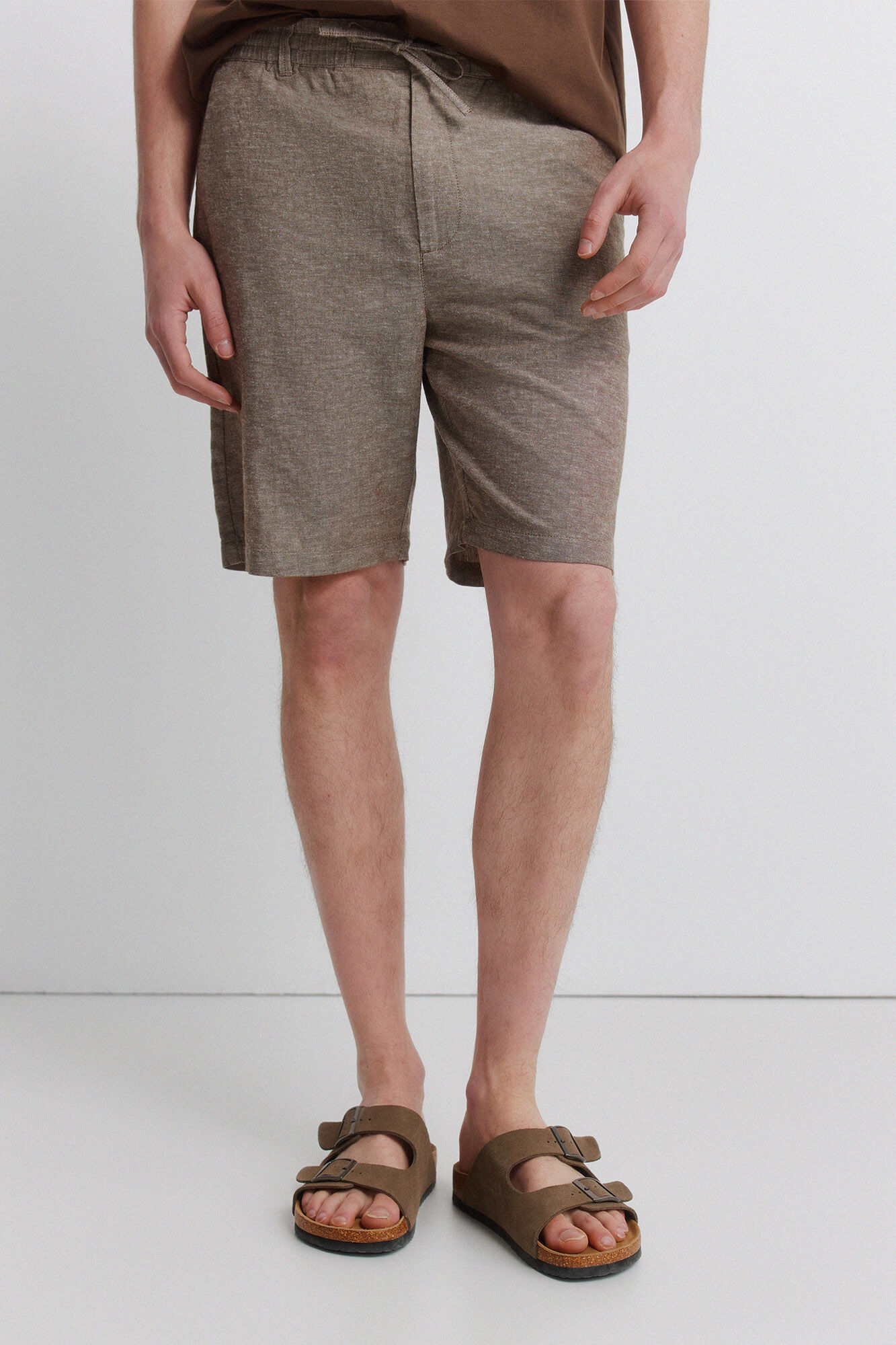 Springfield Bermuda lino comfort slim fit