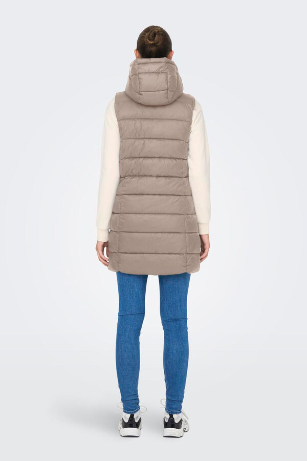 JDY Chaleco acolchado beige