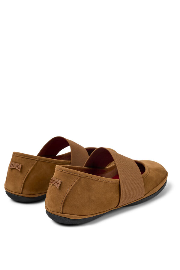 Camper Bailarinas de pele preto para mulheres. vison