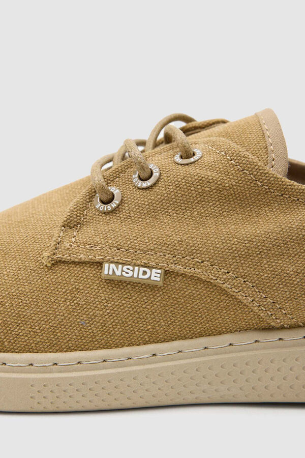 Inside Sapatilhas de desporto lona lavada combinada cru