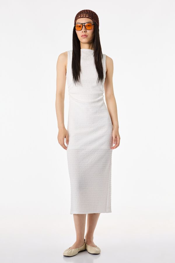Koton Vestido midi ajustado bege
