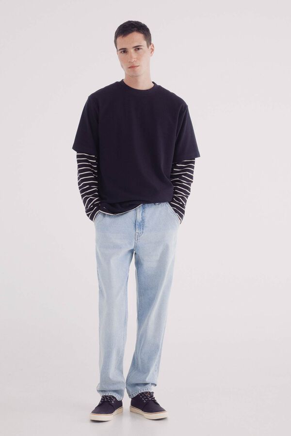 Springfield Camiseta textura azul