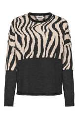 Only Jersey de animal print negro