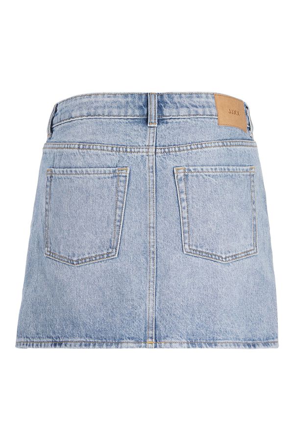 Jack & Jones Saia jeans de cintura m&eacute;dia azul