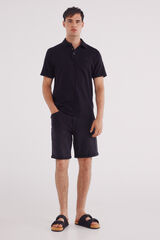 Springfield Bermuda vaquera ultra ligera negro regular fit negro