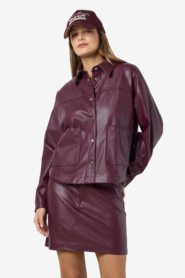 Noisy May Sobrecamisa polipiel morado/lila