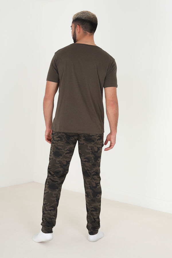 Brave Soul Set de pijama de camuflaje kaki