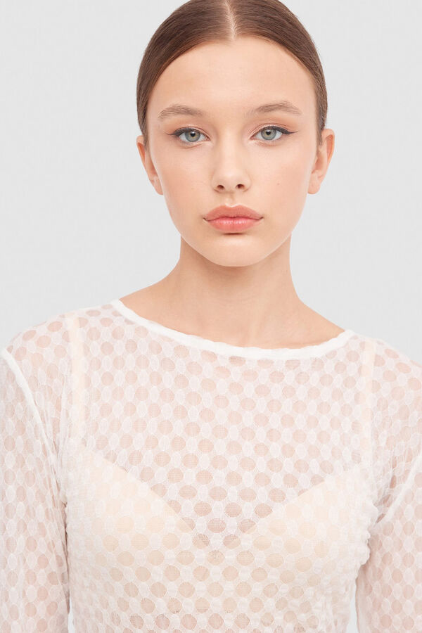 Inside Camiseta de algod&atilde;o de manga comprida bege