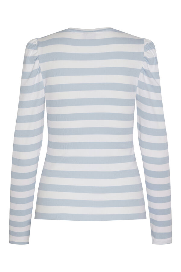 Pieces Top de algod&oacute;n de manga larga blanco