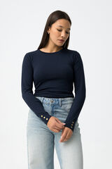 Tiffosi Camiseta de manga larga azul