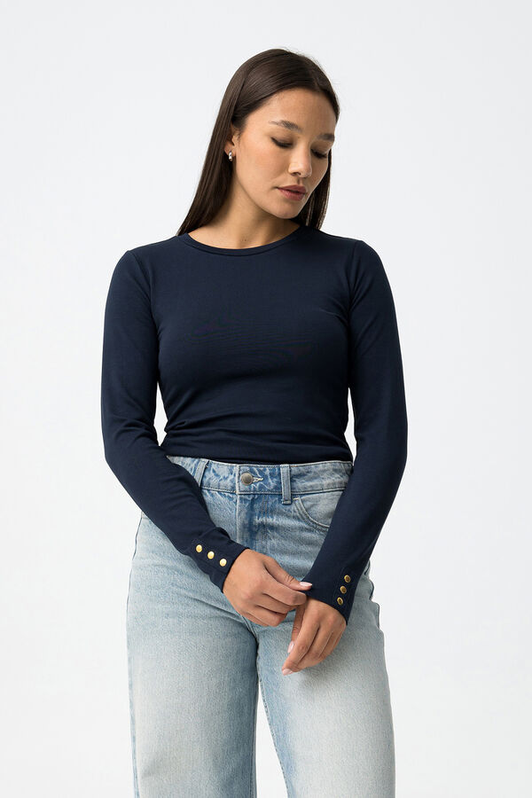 Tiffosi Camiseta de manga larga azul