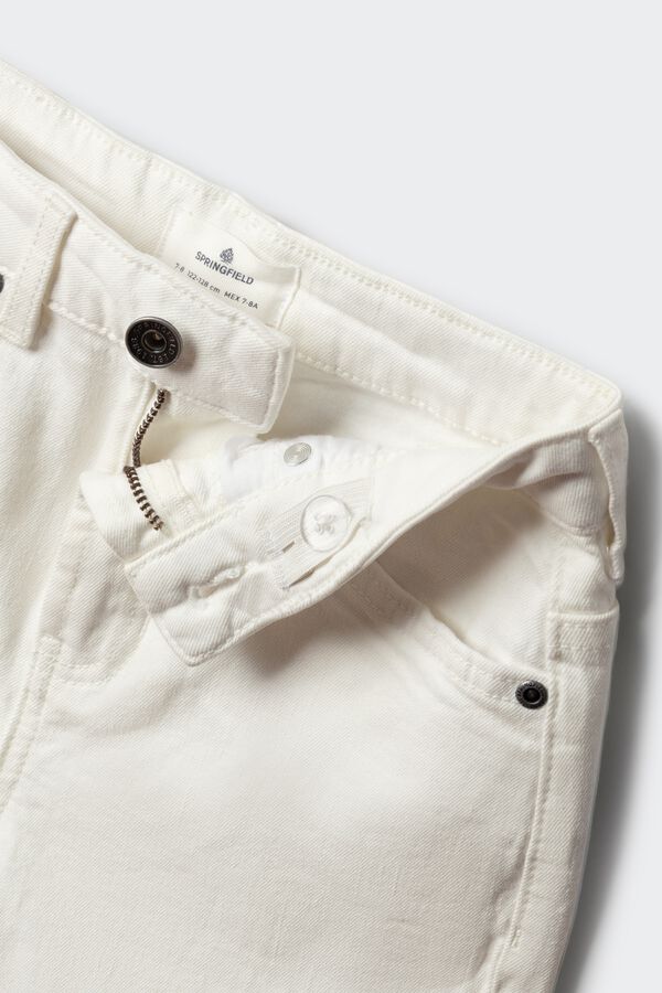 Springfield Kids Bermuda denim para ni&ntilde;o blanco