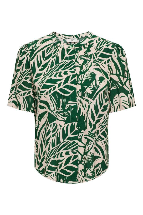 JDY Top estampado decote bico verde