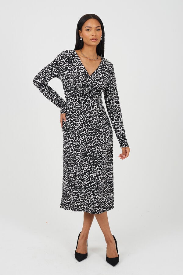 Brave Soul Vestido largo estampado negro