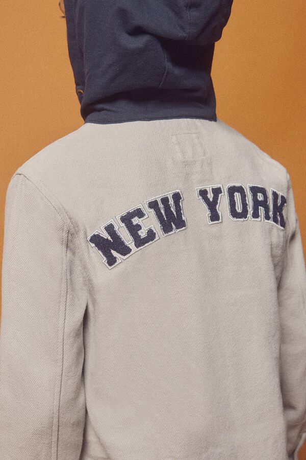 Springfield Kids Camisa franela capucha ni&ntilde;o gris