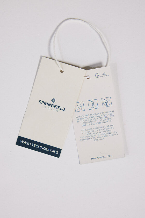 Springfield Blusa denim algod&atilde;o azul