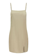 Only Vestido curto de linho bege