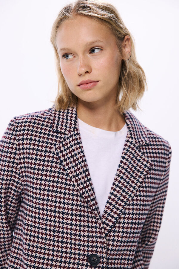 Springfield Abrigo cuadros l&iacute;nea A estampado