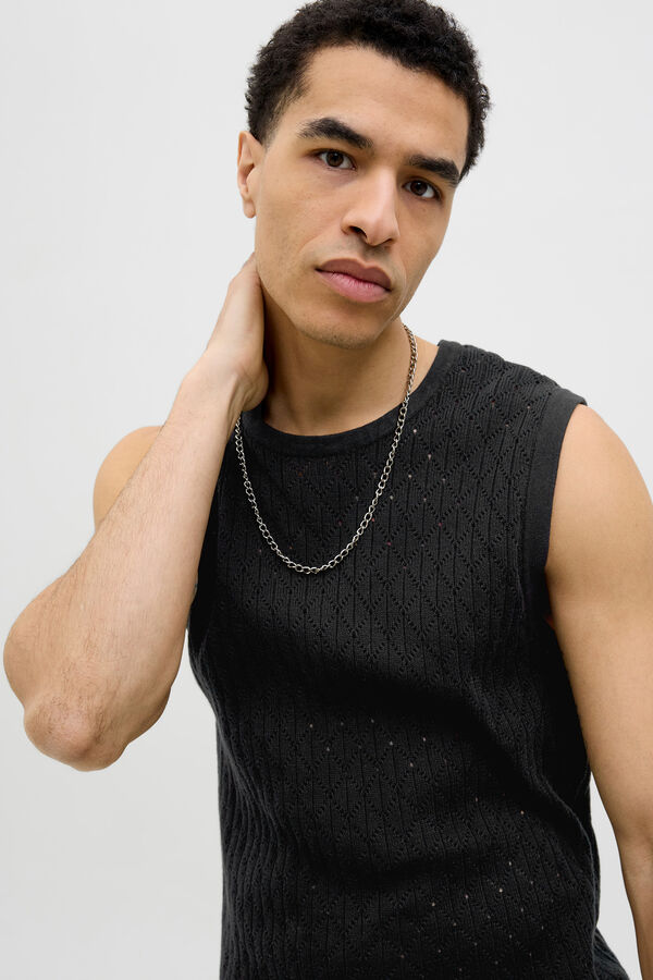 Jack & Jones Camiseta tank tejida negro