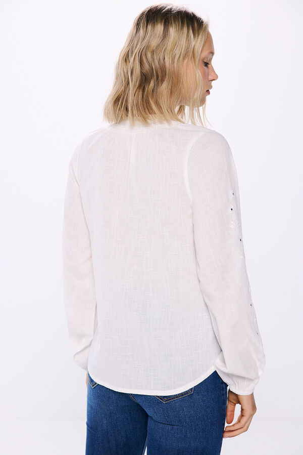 Springfield Blusa bordada em espelho estampado