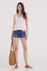 Springfield Shorts vaqueros bolsillos bordados azul