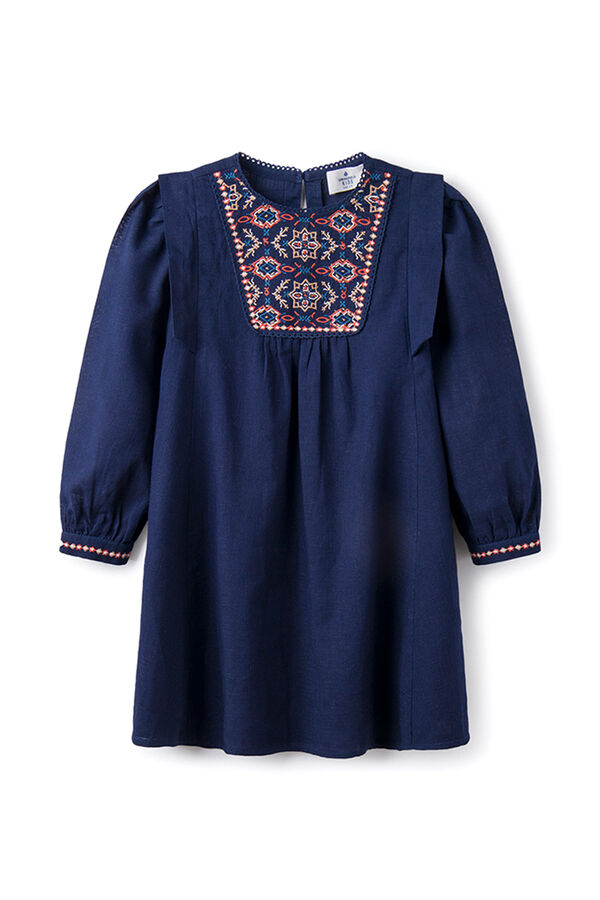 Springfield Kids Vestido bordado menina azul