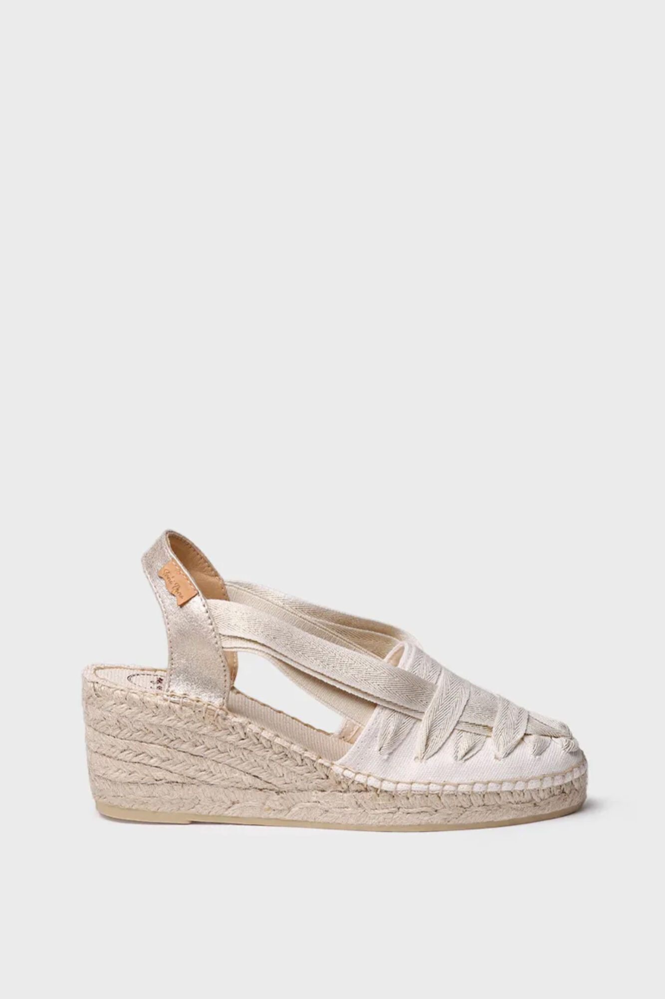 Toni Pons Espadrille cunha meia com fitas