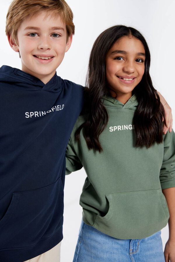 Springfield Kids Sweatshirt capuz logo menino azul