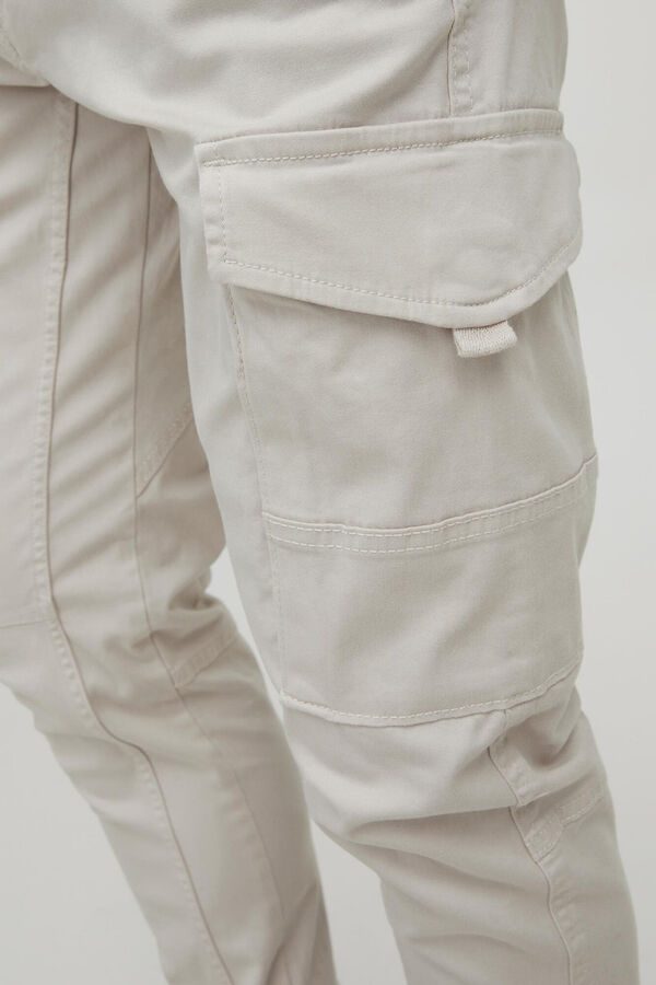 Jack & Jones Pantal&oacute;n slim fit cargo beige
