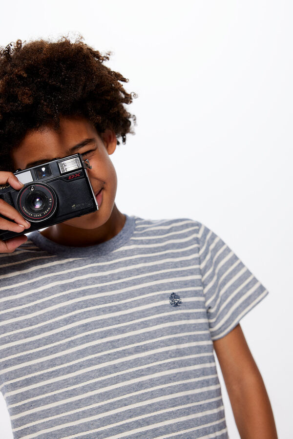 Springfield Kids Camiseta manga corta rayas ni&ntilde;o azul