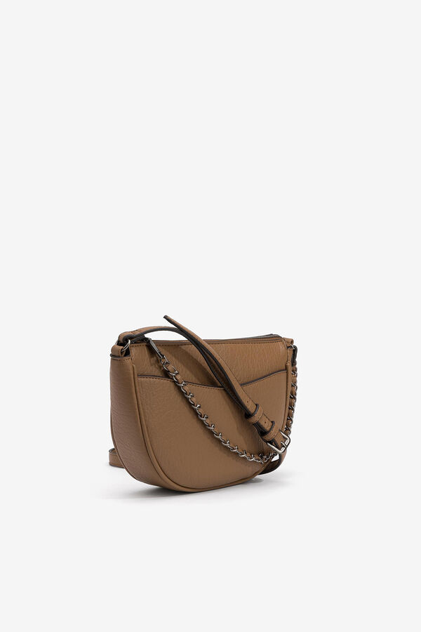 Tiffosi Bandolera Efecto Piel con Textura marr&oacute;n