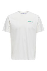 Only & Sons Camiseta com desenho nas costas branco
