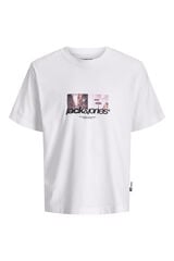 Jack & Jones T-shirt b&aacute;sica logo branco