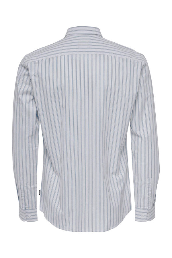 Only & Sons Camisa de manga comprida Oxford &agrave;s riscas azul