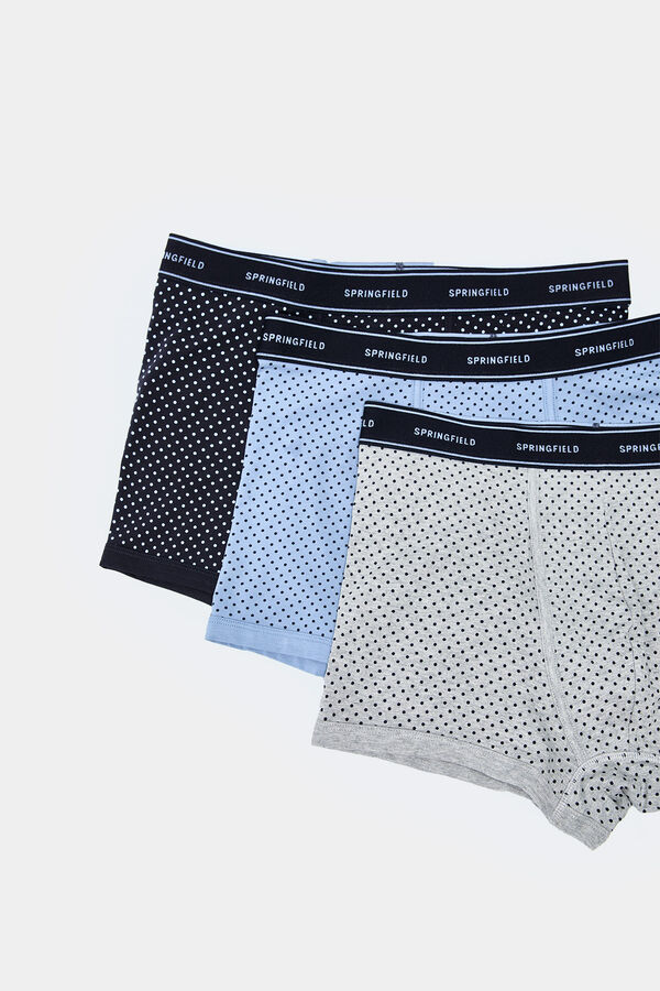 Springfield Pack 3 boxers dots azul