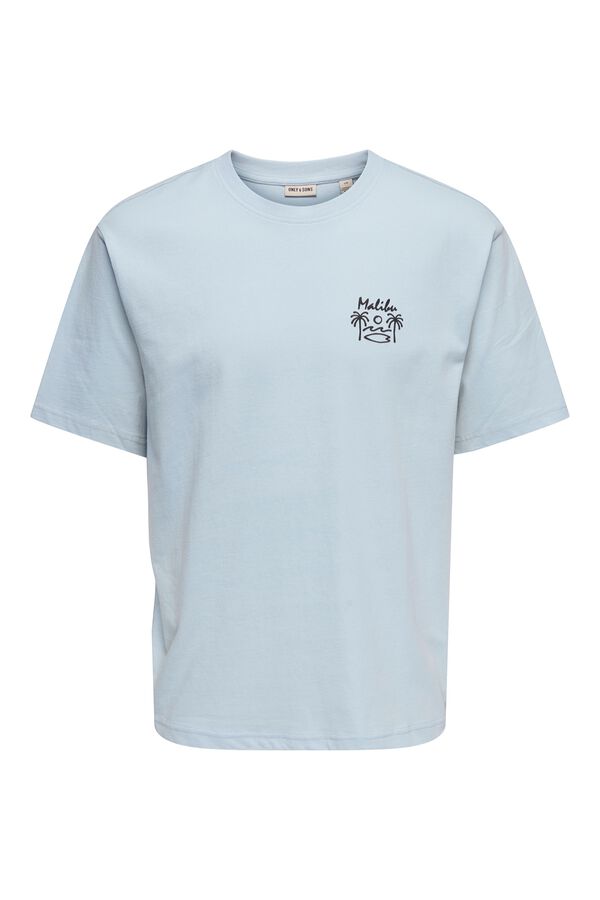 Only & Sons T-shirt de manga curta azul